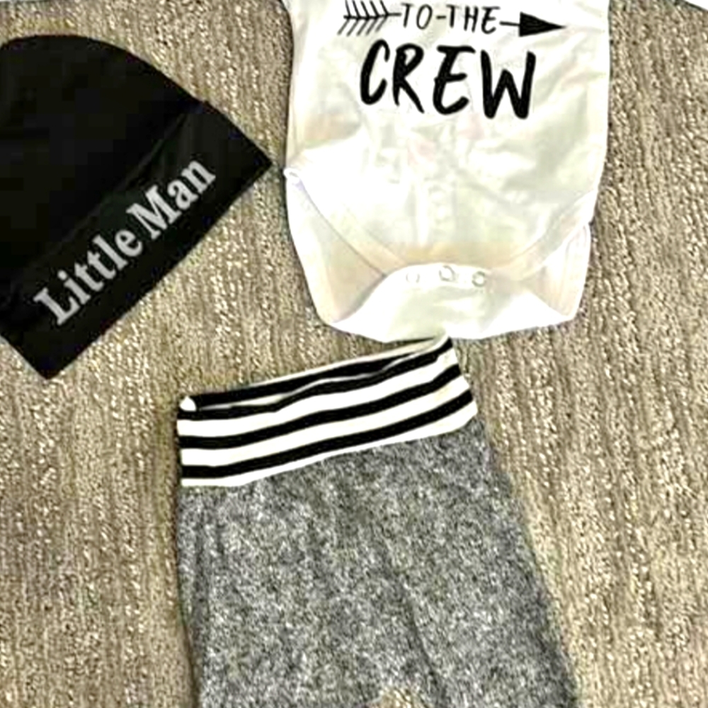 New to the crew baby outfit